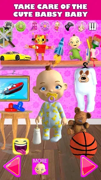 Скачать Talking Babsy Baby — Модификация Без рекламы и все функции открыты — скриншот 1