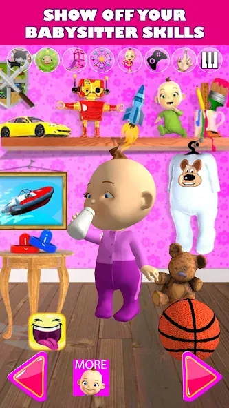 Скачать Talking Babsy Baby — Модификация Без рекламы и все функции открыты — скриншот 4