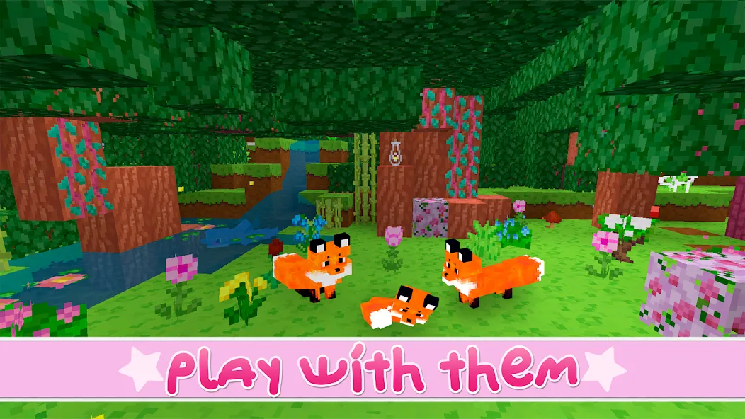 Kawaii World - Craft and Build (Мод Новые блоки и бесплатное строительство) — скриншот 2 Kawaii World - Craft and Build (Мод Новые блоки и бесплатное строительство) — скриншот 2