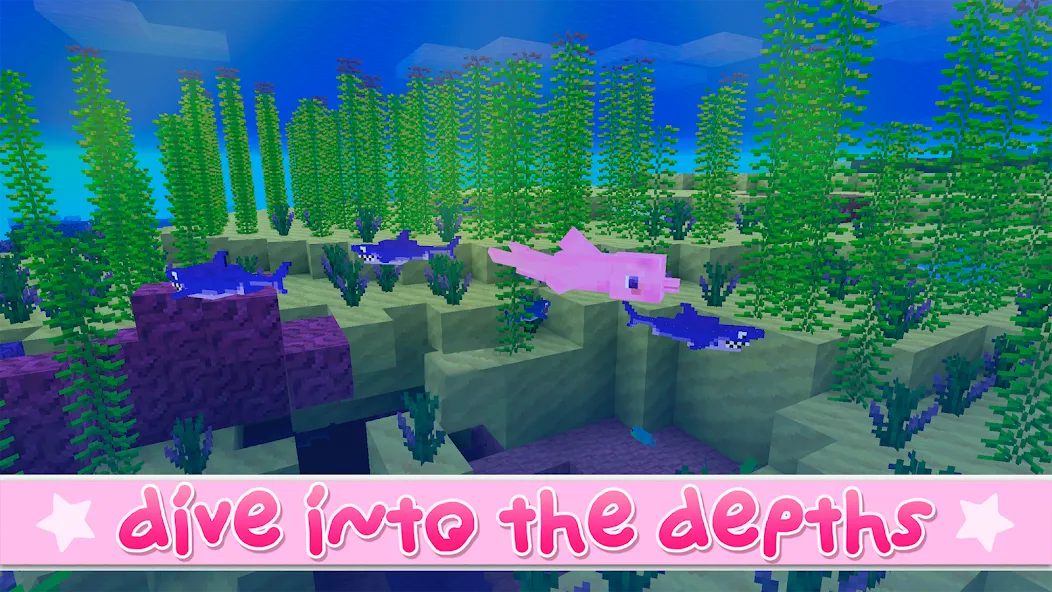 Kawaii World - Craft and Build (Мод Новые блоки и бесплатное строительство) — скриншот 5 Kawaii World - Craft and Build (Мод Новые блоки и бесплатное строительство) — скриншот 5