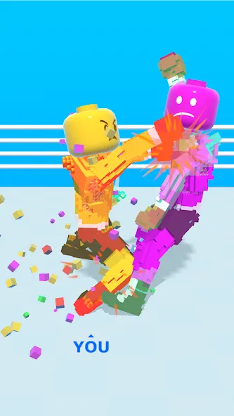 Скачать Block Fighter: Boxing Battle — Последняя версия (Безлимитные деньги и улучшенные бойцы) — скриншот 1