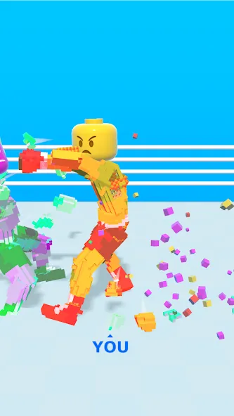 Скачать Block Fighter: Boxing Battle — Последняя версия (Безлимитные деньги и улучшенные бойцы) — скриншот 2