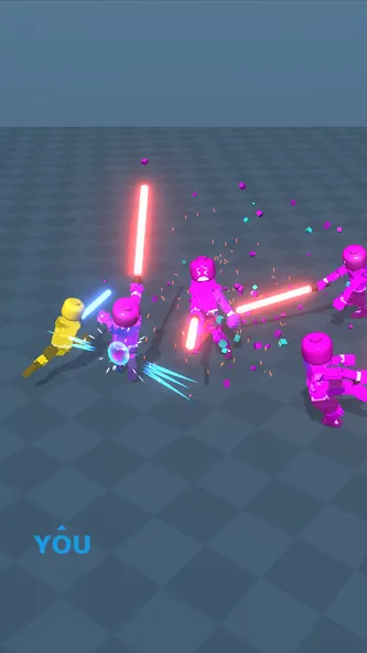 Скачать Block Gladiator 3D: sword duel — Безлимитные деньги и алмазы — скриншот 1