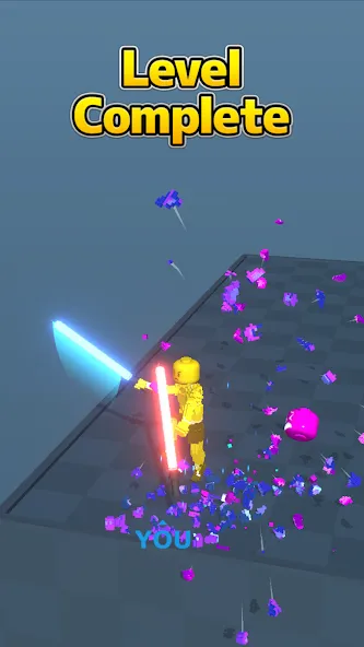 Скачать Block Gladiator 3D: sword duel — Безлимитные деньги и алмазы — скриншот 2