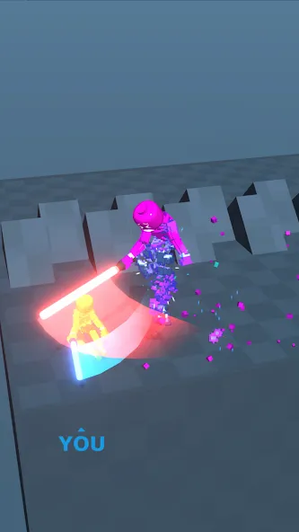 Скачать Block Gladiator 3D: sword duel — Безлимитные деньги и алмазы — скриншот 3