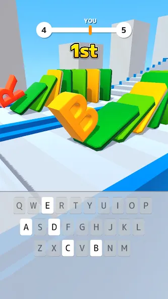 Взлом Type Spin: alphabet run game — Без рекламы и бесконечные жизни — скриншот 1