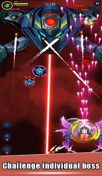 Galaxy Attack - space shooting — Безлимитные деньги и патроны — скриншот 2