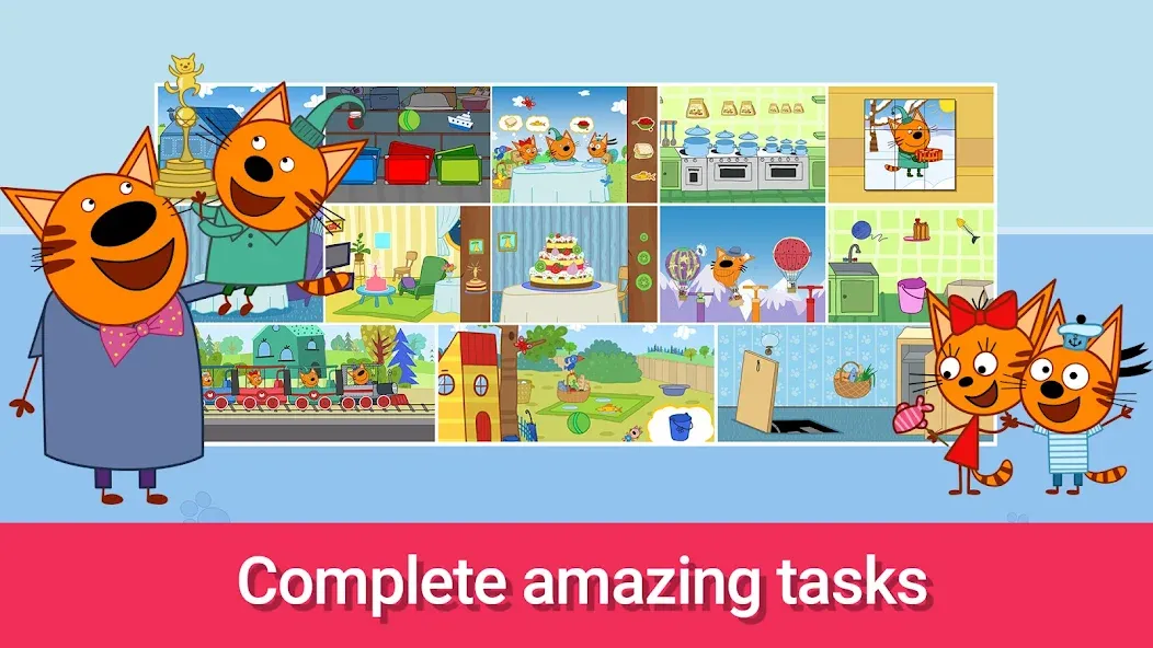 Скачать Kid-E-Cats: Mini Games с модом — Без рекламы и открыты все игры — скриншот 1