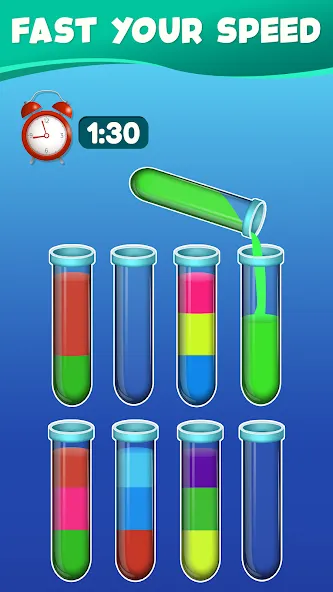 Water Sort Color Sorting games (Мод Без рекламы и все уровни открыты) — скриншот 4