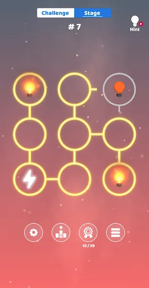 All Lights Connect : Puzzle — Мод: Открыты все уровни и подсказки — скриншот 1