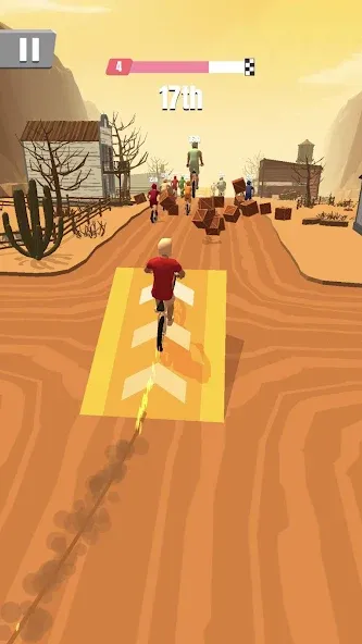 Скачать взлом Bike Rush на Андроид — Безлимитные деньги и ускорение байка — скриншот 1