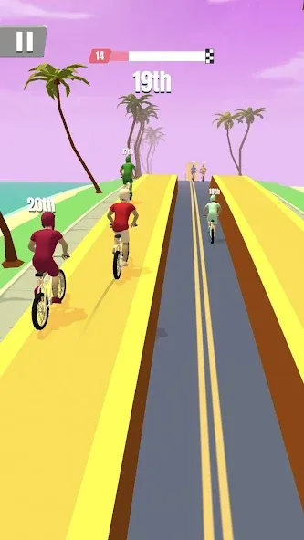 Скачать взлом Bike Rush на Андроид — Безлимитные деньги и ускорение байка — скриншот 2