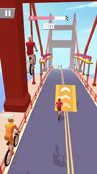 Скачать взлом Bike Rush на Андроид — Безлимитные деньги и ускорение байка — скриншот 4
