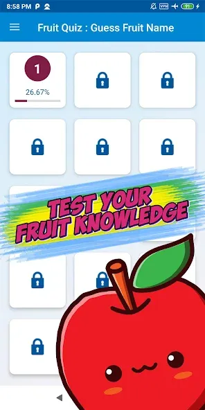 Guess the fruit name game — Безлимитные подсказки и открыты все фрукты — скриншот 2