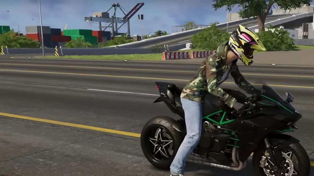Скачать Kawasaki Ninja H2r Games 3D MOD APK — Безлимитные деньги и все мотоциклы — скриншот 1 Скачать Kawasaki Ninja H2r Games 3D MOD APK — Безлимитные деньги и все мотоциклы — скриншот 1