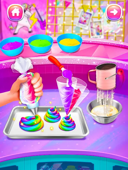 Скачать Girl Games: Unicorn Cooking на телефон — Разблокированы все рецепты и украшения — скриншот 2