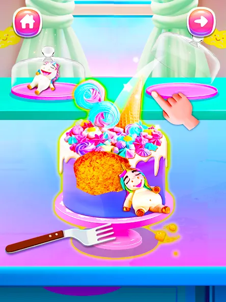 Скачать Girl Games: Unicorn Cooking на телефон — Разблокированы все рецепты и украшения — скриншот 5