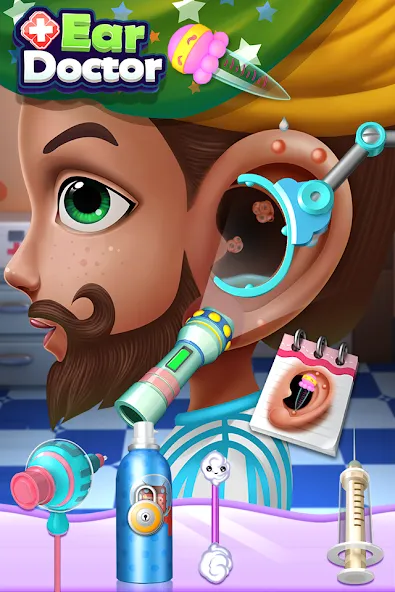 Скачать взломанную Ear Doctor — Все процедуры доступны с начала — скриншот 5