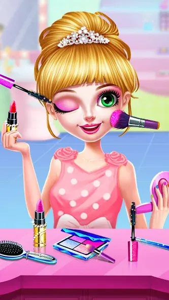 Princess Makeup Salon — Взломанная версия (Безлимитные монеты и открыты все наряды) — скриншот 2