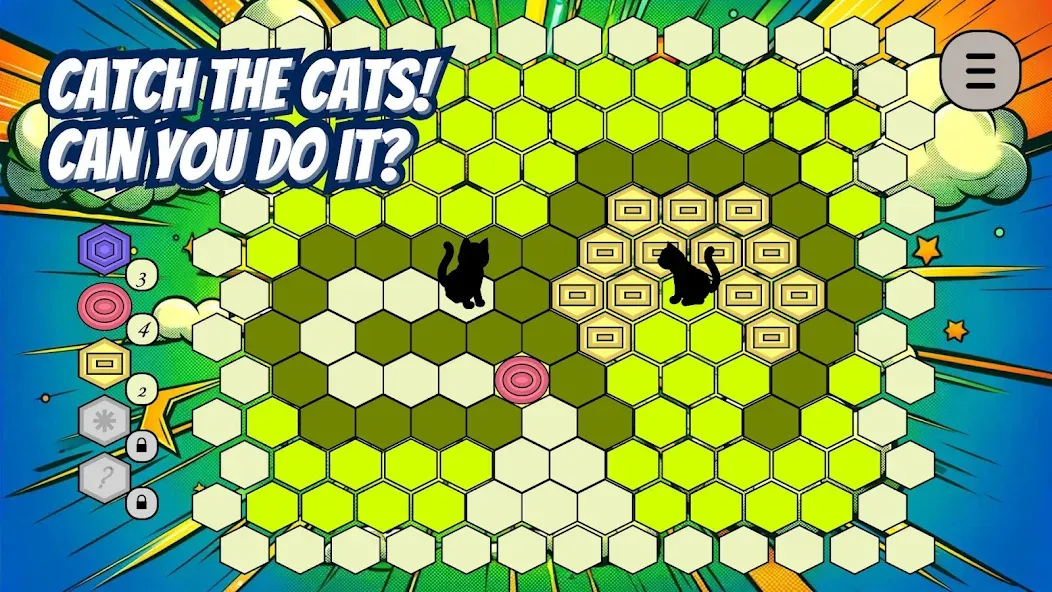 Trap the Cat на Андроид — Безлимитные подсказки и отмена ходов — скриншот 1