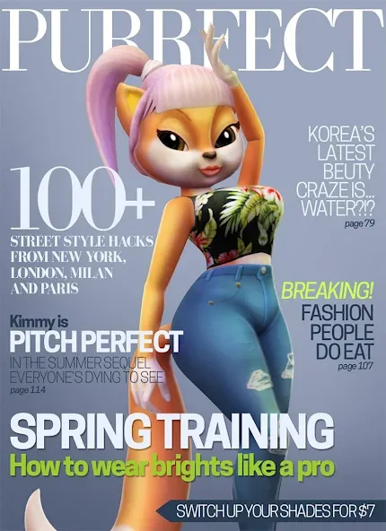 Talking Cat Kimmy Superstar MOD — Безлимитные монеты и все наряды на Андроид — скриншот 2