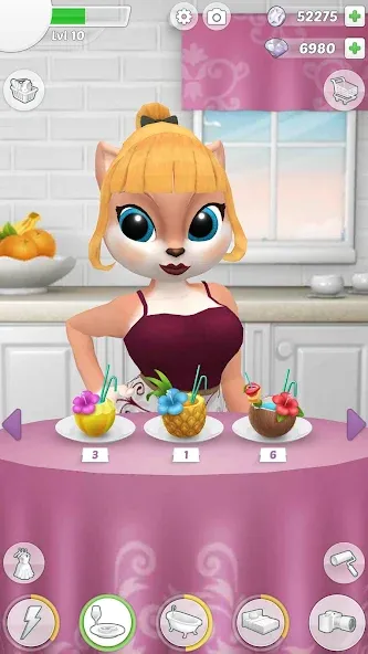 Talking Cat Kimmy Superstar MOD — Безлимитные монеты и все наряды на Андроид — скриншот 3