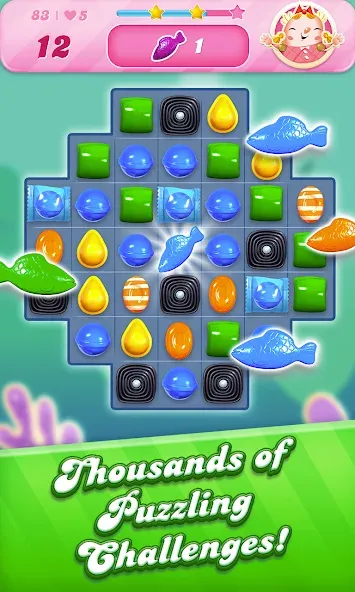 Взломанная Candy Crush Saga на Андроид — Бесконечные жизни и бустеры — скриншот 3 Взломанная Candy Crush Saga на Андроид — Бесконечные жизни и бустеры — скриншот 3