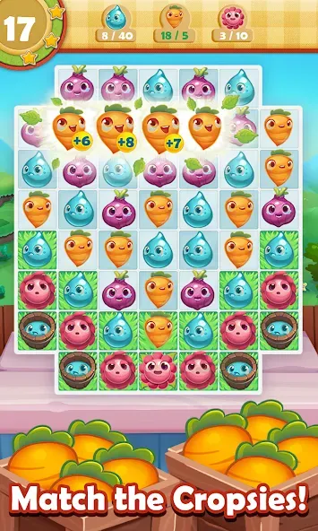 Взломанная Farm Heroes Saga на Андроид — Безлимитные жизни и бустеры — скриншот 2