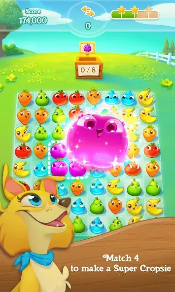 Farm Heroes Super Saga (Мод Безлимитные жизни и усилители) — скриншот 1 Farm Heroes Super Saga (Мод Безлимитные жизни и усилители) — скриншот 1