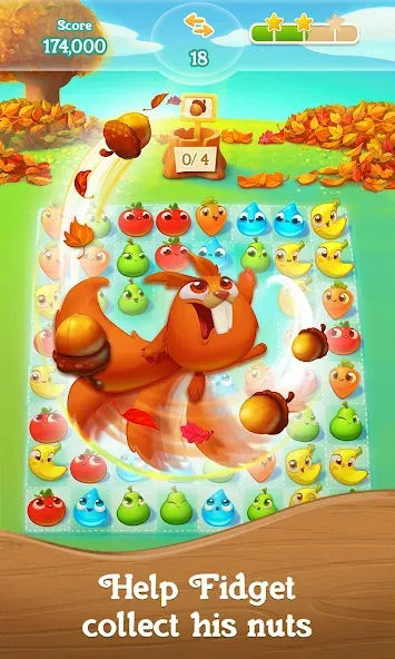 Farm Heroes Super Saga (Мод Безлимитные жизни и усилители) — скриншот 2 Farm Heroes Super Saga (Мод Безлимитные жизни и усилители) — скриншот 2