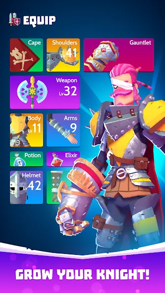 Скачать Knighthood - RPG Knights с модом — Безлимитные ресурсы и усиленные рыцари — скриншот 3