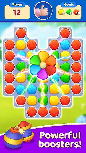 Скачать взлом EverMatch 3 Game на Андроид — Безлимитные ходы и бонусы — скриншот 3