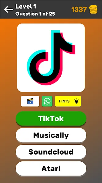 Скачать взломанную Logo Game: Multiple Choice — Открыты все логотипы и подсказки — скриншот 1