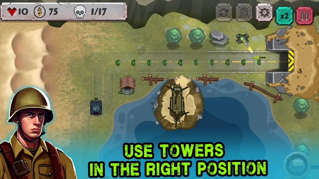 Скачать Battle Strategy: Tower Defense (Мод: Безлимитные деньги и усиленные башни) на Андроид — скриншот 3