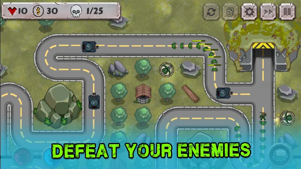Скачать Battle Strategy: Tower Defense (Мод: Безлимитные деньги и усиленные башни) на Андроид — скриншот 4