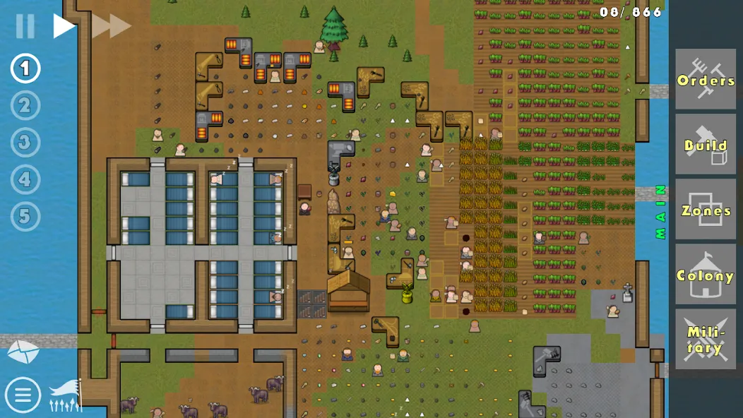 Going Deeper! : Colony Sim MOD APK — Безлимитные ресурсы и ускоренное строительство — скриншот 2