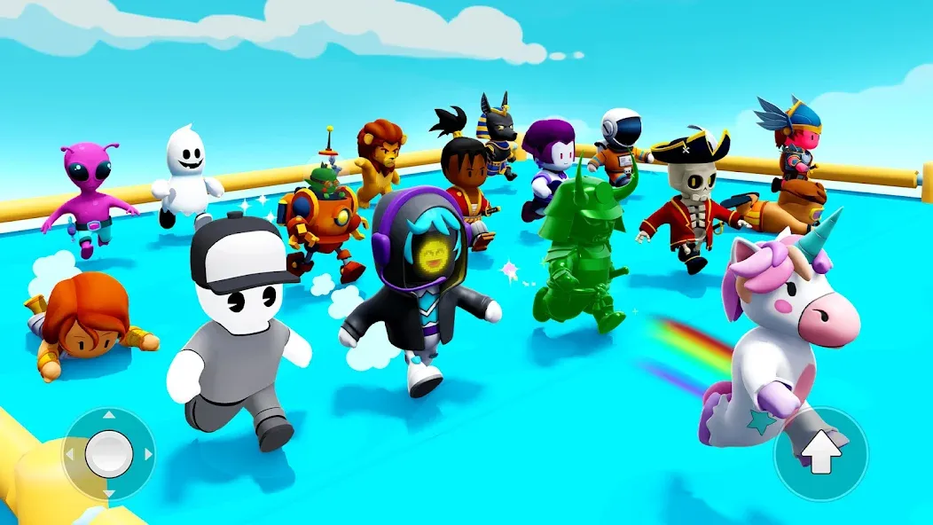 Скачать Stumble Guys с модом — Безлимитные монеты и все скины — скриншот 3 Скачать Stumble Guys с модом — Безлимитные монеты и все скины — скриншот 3