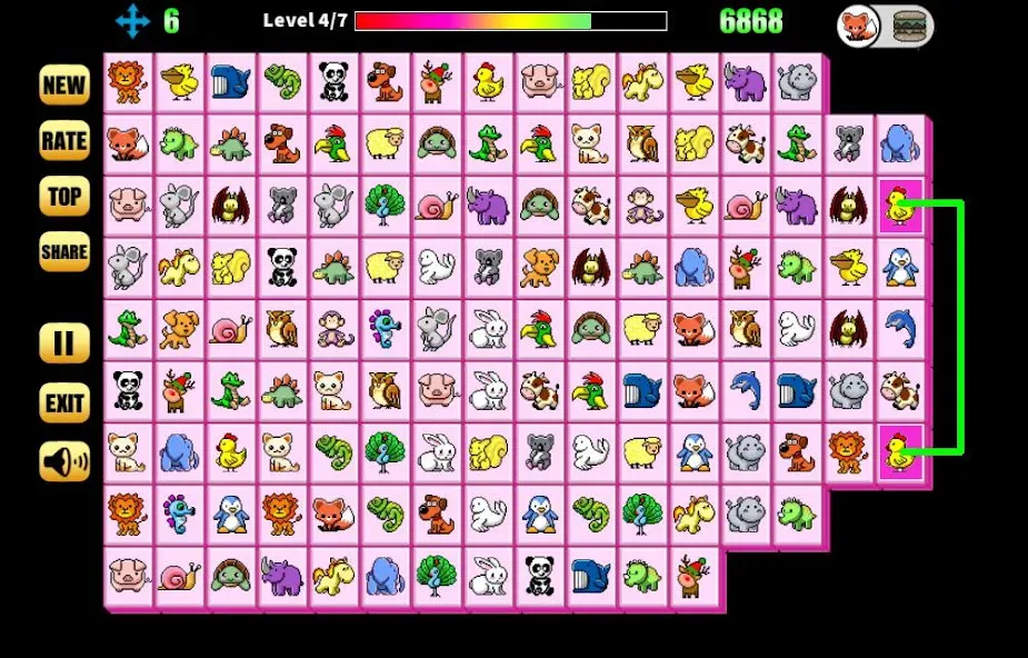 Скачать Onet Connect Animal — Подсказки и отмена хода — скриншот 2