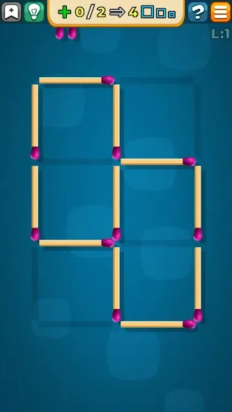 Скачать Matches Puzzle Game на Андроид — Безлимитные подсказки и отмена ходов — скриншот 2