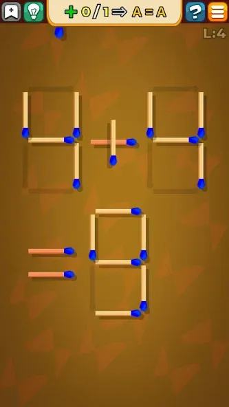 Скачать Matches Puzzle Game на Андроид — Безлимитные подсказки и отмена ходов — скриншот 4