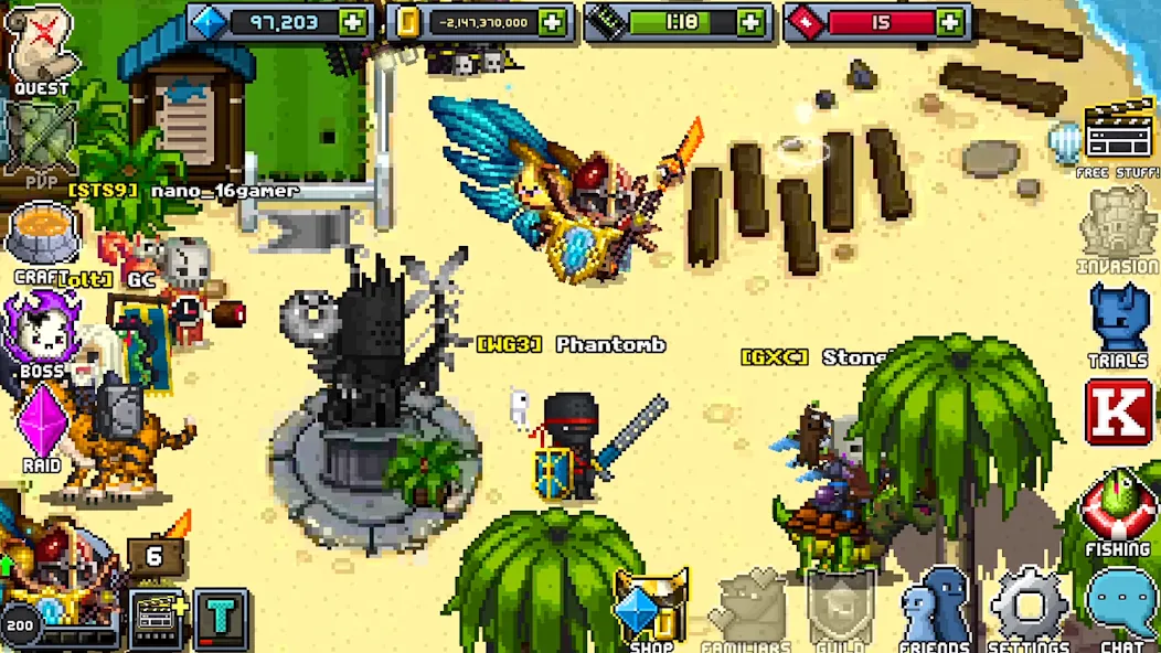 Bit Heroes Quest: Pixel RPG (Мод Безлимитные ресурсы и улучшенная экипировка) — скриншот 4 Bit Heroes Quest: Pixel RPG (Мод Безлимитные ресурсы и улучшенная экипировка) — скриншот 4