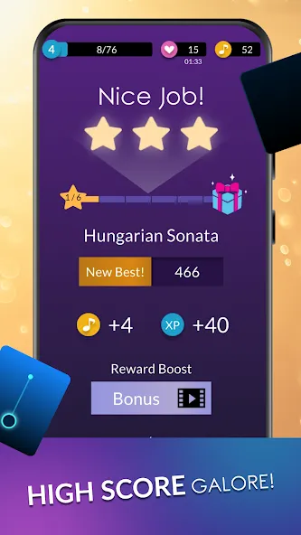 Piano Dream: Tap Piano Tiles 3 MOD APK на Android — Безлимитные жизни и золото — скриншот 4 Piano Dream: Tap Piano Tiles 3 MOD APK на Android — Безлимитные жизни и золото — скриншот 4
