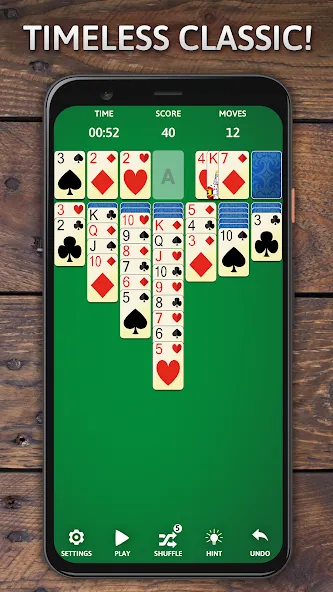 Взломанная Solitaire Classic Era Games на Андроид — Без рекламы и безлимитные подсказки — скриншот 1 Взломанная Solitaire Classic Era Games на Андроид — Без рекламы и безлимитные подсказки — скриншот 1