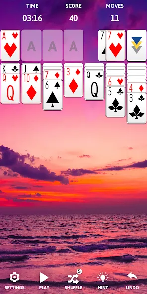 Взломанная Solitaire Classic Era Games на Андроид — Без рекламы и безлимитные подсказки — скриншот 5 Взломанная Solitaire Classic Era Games на Андроид — Без рекламы и безлимитные подсказки — скриншот 5