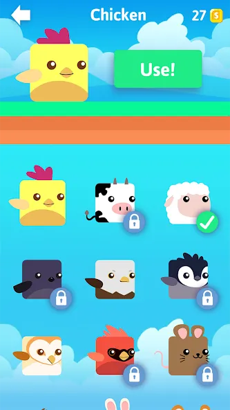 Stacky Bird: Fun Egg Dash Game на Андроид — Мод Безлимитные монеты и все скины — скриншот 4