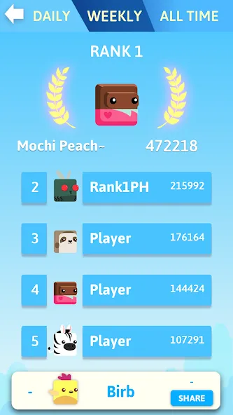 Stacky Bird: Fun Egg Dash Game на Андроид — Мод Безлимитные монеты и все скины — скриншот 5