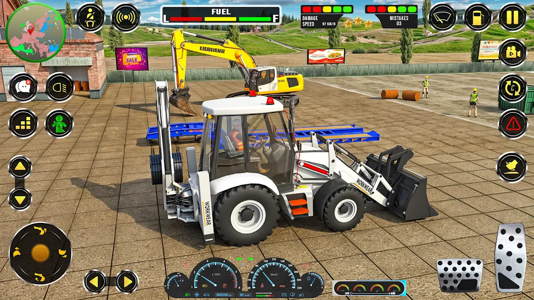 Real JCB Construction Games 3D (Мод Безлимитные деньги и техника открыта) — скриншот 1