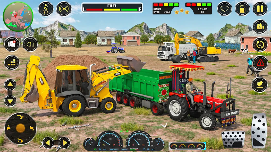 Real JCB Construction Games 3D (Мод Безлимитные деньги и техника открыта) — скриншот 4