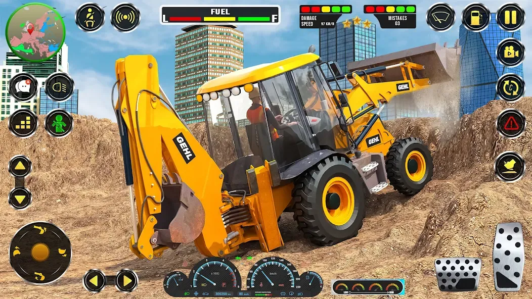 Real JCB Construction Games 3D (Мод Безлимитные деньги и техника открыта) — скриншот 5