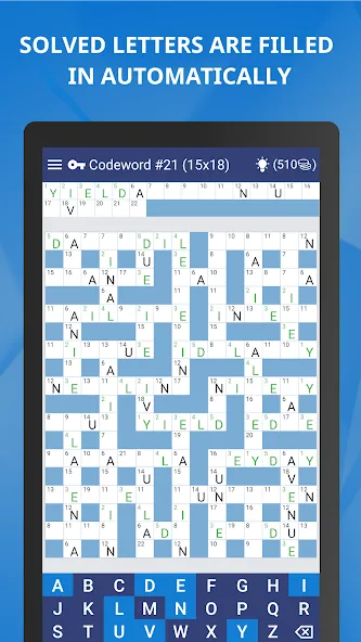 Скачать Keywords — Codeword Puzzle — Открыты все уровни и подсказки — скриншот 4